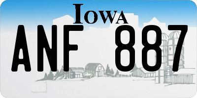 IA license plate ANF887