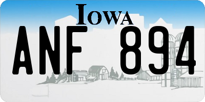 IA license plate ANF894