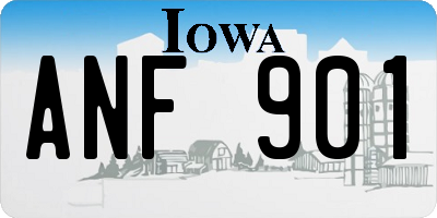 IA license plate ANF901