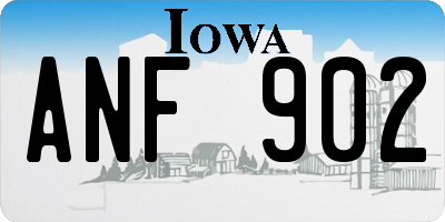 IA license plate ANF902