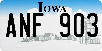 IA license plate ANF903