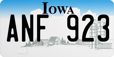IA license plate ANF923