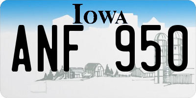IA license plate ANF950
