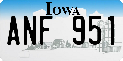 IA license plate ANF951