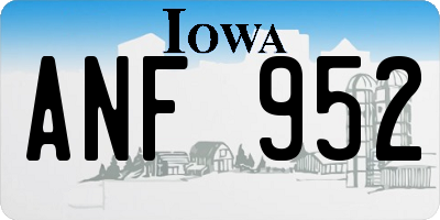 IA license plate ANF952