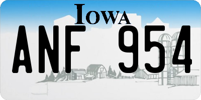 IA license plate ANF954