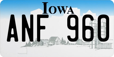 IA license plate ANF960