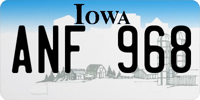 IA license plate ANF968