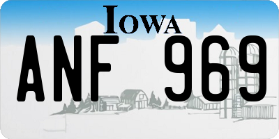 IA license plate ANF969