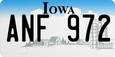 IA license plate ANF972