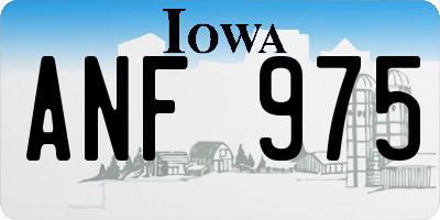 IA license plate ANF975