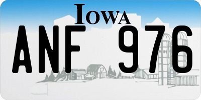 IA license plate ANF976