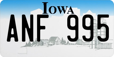 IA license plate ANF995