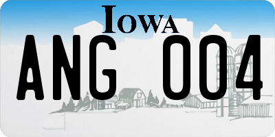 IA license plate ANG004