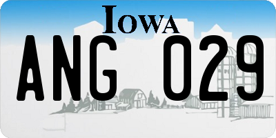 IA license plate ANG029