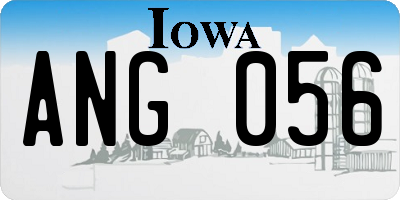 IA license plate ANG056