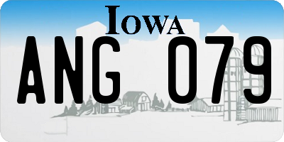 IA license plate ANG079