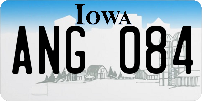 IA license plate ANG084