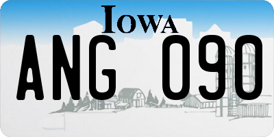 IA license plate ANG090