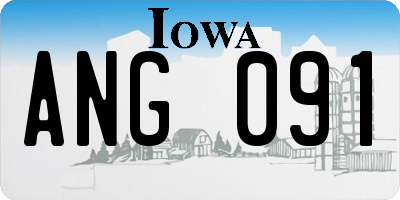 IA license plate ANG091