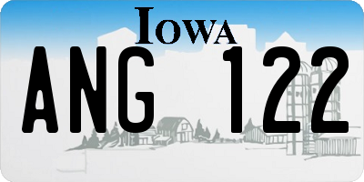 IA license plate ANG122
