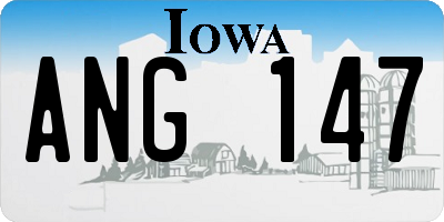 IA license plate ANG147
