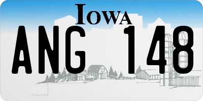 IA license plate ANG148