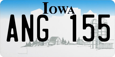 IA license plate ANG155