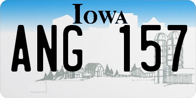 IA license plate ANG157