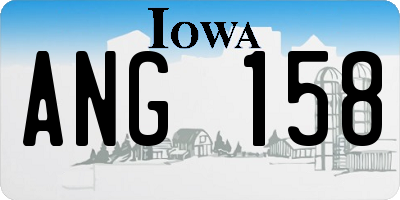 IA license plate ANG158