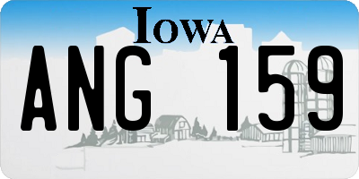IA license plate ANG159