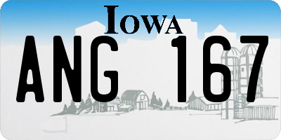 IA license plate ANG167