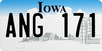 IA license plate ANG171