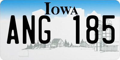 IA license plate ANG185