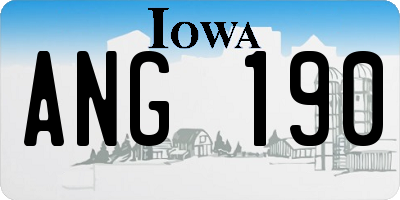 IA license plate ANG190