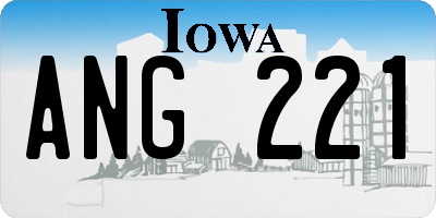 IA license plate ANG221