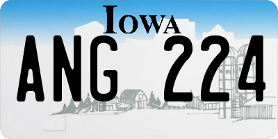 IA license plate ANG224