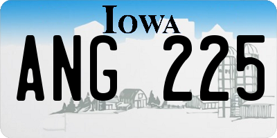 IA license plate ANG225