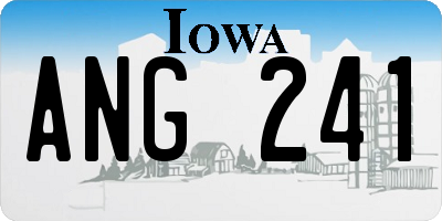 IA license plate ANG241