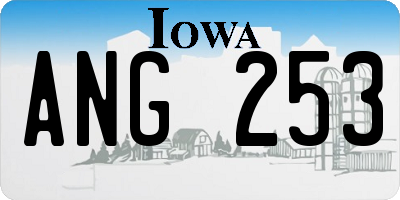 IA license plate ANG253
