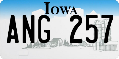 IA license plate ANG257