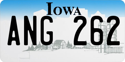 IA license plate ANG262
