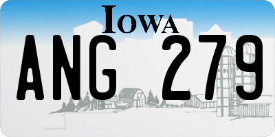 IA license plate ANG279