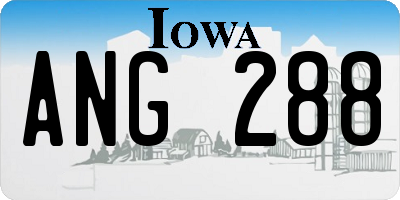 IA license plate ANG288