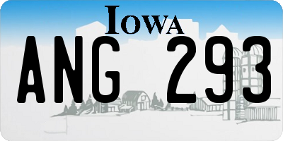 IA license plate ANG293