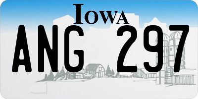 IA license plate ANG297