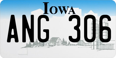 IA license plate ANG306