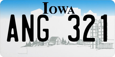 IA license plate ANG321