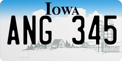 IA license plate ANG345