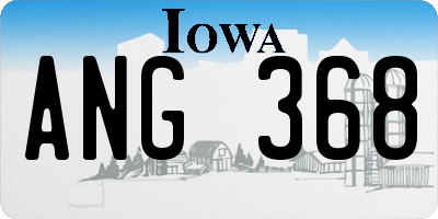 IA license plate ANG368